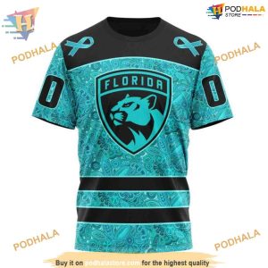 Custom Design Fight Ovarian Cancer NHL Florida Panthers Hoodie 3D 3