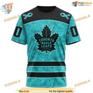 Custom Design Fight Ovarian Cancer NHL Toronto Maple Leafs Hoodie 3D 3