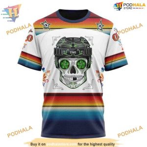 Custom Design For Dia De Los Muertos NHL Dallas Stars Hoodie 3D 3