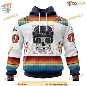 Custom Design For Dia De Los Muertos NHL Florida Panthers Hoodie 3D 1