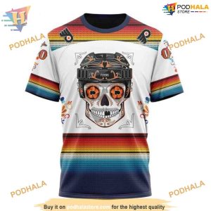 Custom Design For Dia De Los Muertos NHL Philadelphia Flyers Hoodie 3D 3
