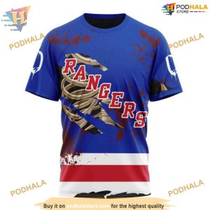 Custom Design For Halloween NHL New York Rangers Hoodie 3D 3