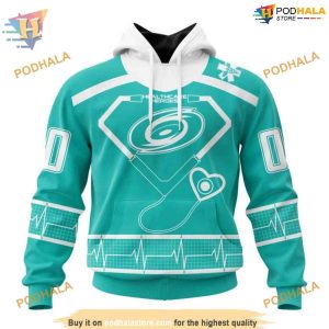 Custom Design Honoring Healthcare Heroes NHL Carolina Hurricanes Hoodie 3D 1