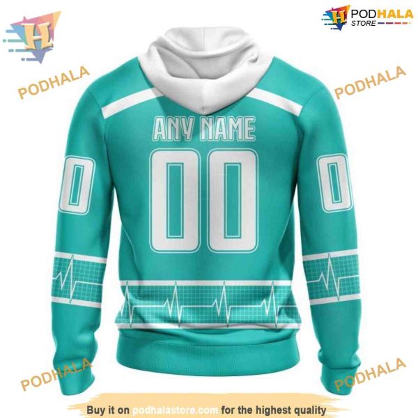 Custom Design Honoring Healthcare Heroes NHL Columbus Blue Jackets Hoodie 3D