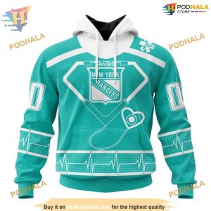 Custom Design Honoring Healthcare Heroes NHL New York Rangers Hoodie 3D 1