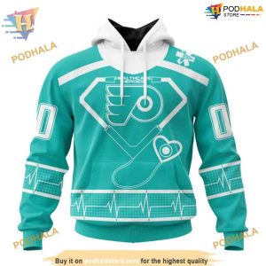 Custom Design Honoring Healthcare Heroes NHL Philadelphia Flyers Hoodie 3D 1