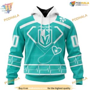 Custom Design Honoring Healthcare Heroes NHL Vegas Golden Knights Hoodie 3D 1