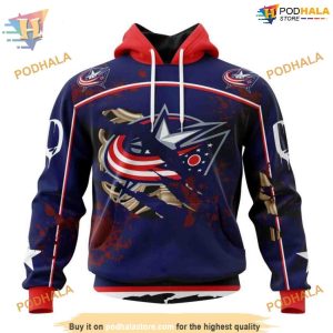 Custom Design Jersey Halloween NHL Columbus Blue Jackets Hoodie 3D 1