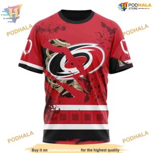 Custom Design Jersey With Your Ribs For Halloween NHL Carolina Hurricanes Hoodie 3D 3