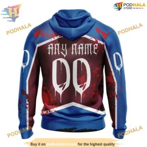 Custom Design Jersey With Your Ribs For Halloween NHL Colorado Avalanche Hoodie 3D 2
