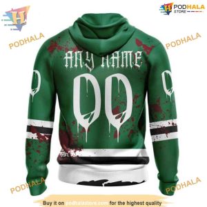 Custom Design Jersey With Your Ribs For Halloween NHL Dallas Stars Hoodie 3D 2