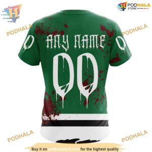 Custom Design Jersey With Your Ribs For Halloween NHL Dallas Stars Hoodie 3D 4