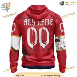Custom Design Jersey With Your Ribs For Halloween NHL Florida Panthers Hoodie 3D 2