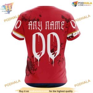 Custom Design Jersey With Your Ribs For Halloween NHL Florida Panthers Hoodie 3D 4