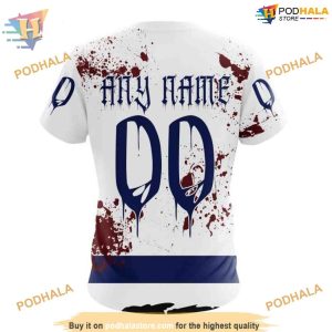 Custom Design Jersey With Your Ribs For Halloween NHL Toronto Maple Leafs Hoodie 3D 4