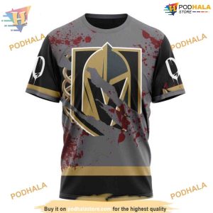 Custom Design Jersey With Your Ribs For Halloween NHL Vegas Golden Knights Hoodie 3D 3