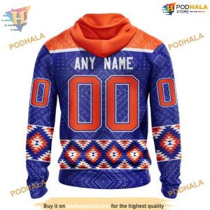 Custom Design Native Pattern NHL Edmonton Oilers Hoodie 3D 2