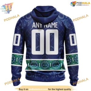 Custom Design With Canadian Aboriginal Art NHL Vancouver Canucks Hoodie 3D 2