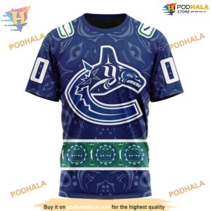 Custom Design With Canadian Aboriginal Art NHL Vancouver Canucks Hoodie 3D 3