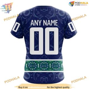 Custom Design With Canadian Aboriginal Art NHL Vancouver Canucks Hoodie 3D 4
