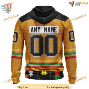 Custom Design With Fearless Aganst Autism Concept NHL Chicago Blackhawks Hoodie 3D 2