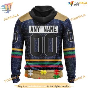 Custom Design With Fearless Aganst Autism Concept NHL Florida Panthers Hoodie 3D 2