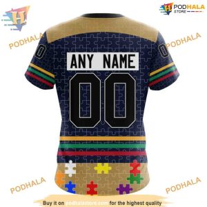 Custom Design With Fearless Aganst Autism Concept NHL Florida Panthers Hoodie 3D 4