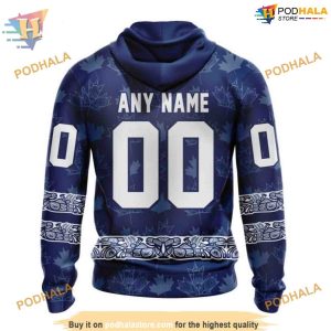 Custom Design With Native Pattern Full Printed NHL Toronto Maple Leafs Hoodie 3D 2