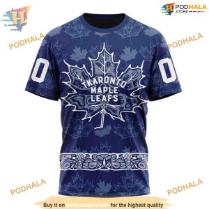 Custom Design With Native Pattern Full Printed NHL Toronto Maple Leafs Hoodie 3D 3