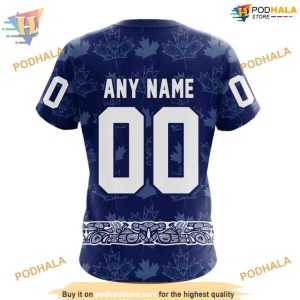 Custom Design With Native Pattern Full Printed NHL Toronto Maple Leafs Hoodie 3D 4