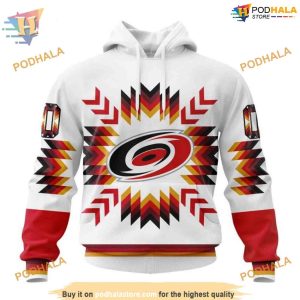 Custom Design With Native Pattern NHL Carolina Hurricanes Hoodie 3D Sweatshirt 1