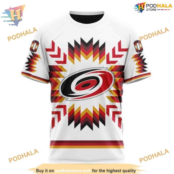 Custom Design With Native Pattern NHL Carolina Hurricanes Hoodie 3D Sweatshirt
