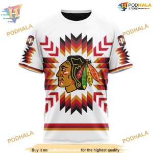 Custom Design With Native Pattern NHL Chicago Blackhawks Hoodie 3D 3