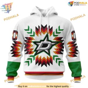 Custom Design With Native Pattern NHL Dallas Stars Hoodie 3D Shirt 1