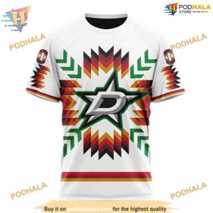 Custom Design With Native Pattern NHL Dallas Stars Hoodie 3D Shirt 3