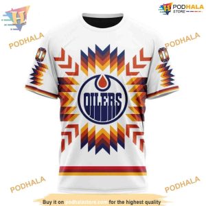 Custom Design With Native Pattern NHL Edmonton Oilers Hoodie 3D 3