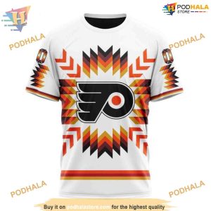 Custom Design With Native Pattern NHL Philadelphia Flyers Hoodie 3D 3