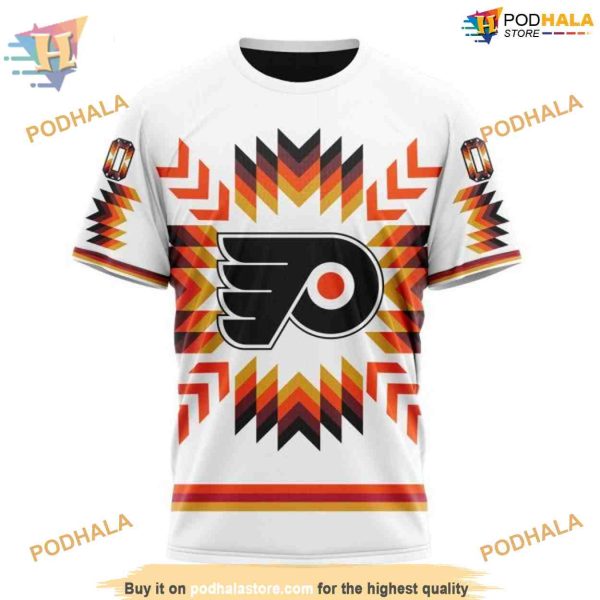 Custom Design With Native Pattern NHL Philadelphia Flyers Hoodie 3D