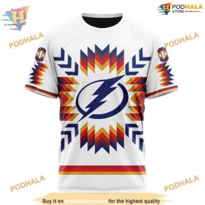 Custom Design With Native Pattern NHL Tampa Bay Lightning Hoodie 3D 3