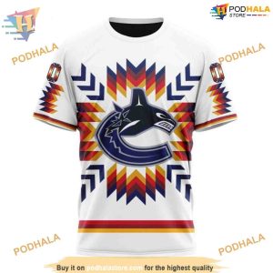 Custom Design With Native Pattern NHL Vancouver Canucks Hoodie 3D 3