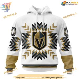 Custom Design With Native Pattern NHL Vegas Golden Knights Hoodie 3D 1