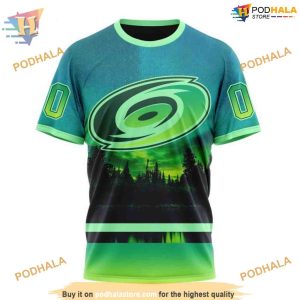 Custom Design With Northern Light Full Printed NHL Carolina Hurricanes Hoodie 3D 3