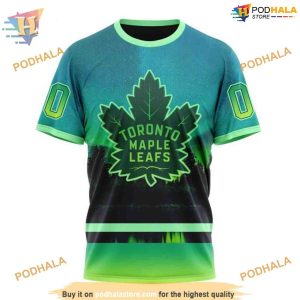 Custom Design With Northern Light Full Printed NHL Toronto Maple Leafs Hoodie 3D 3