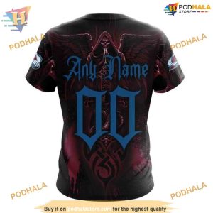 Custom Design With Skull Art NHL Colorado Avalanche Hoodie 3D Sweatshirt 4