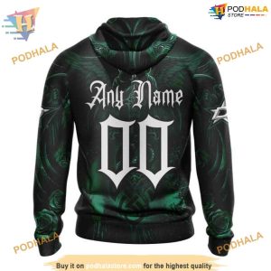 Custom Design With Skull Art NHL Dallas Stars Hoodie 3D Shirt 2