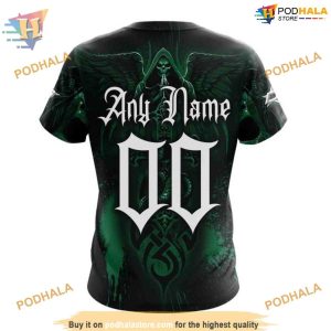 Custom Design With Skull Art NHL Dallas Stars Hoodie 3D Shirt 4