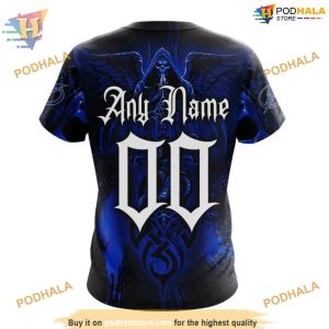 Custom Design With Skull Art NHL Tampa Bay Lightning Hoodie 3D 4