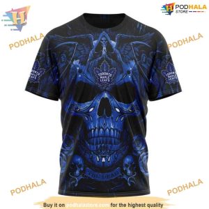 Custom Design With Skull Art NHL Toronto Maple Leafs Hoodie 3D 3