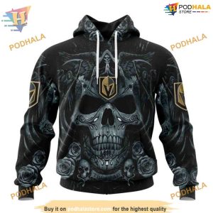 Custom Design With Skull Art NHL Vegas Golden Knights Hoodie 3D Shirt 1