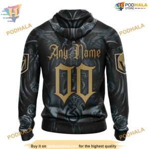 Custom Design With Skull Art NHL Vegas Golden Knights Hoodie 3D Shirt 2